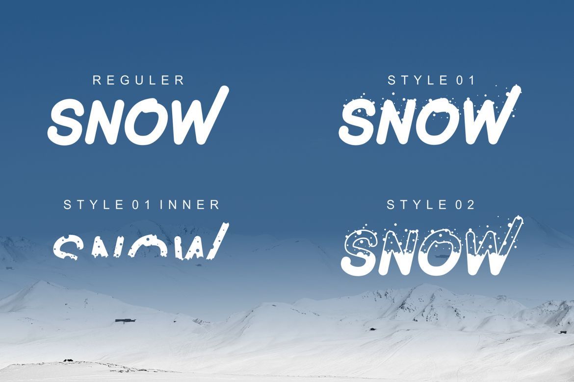 Under The Snow Display Font alt