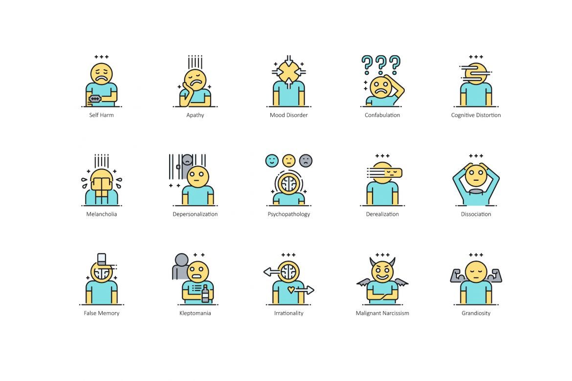 75 Disorder Icons | Aqua - view 5