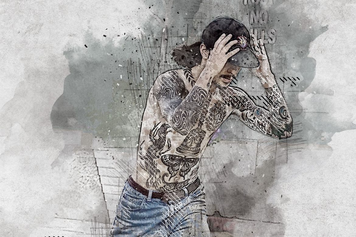 Mixart Grunge Photoshop Action - view 2