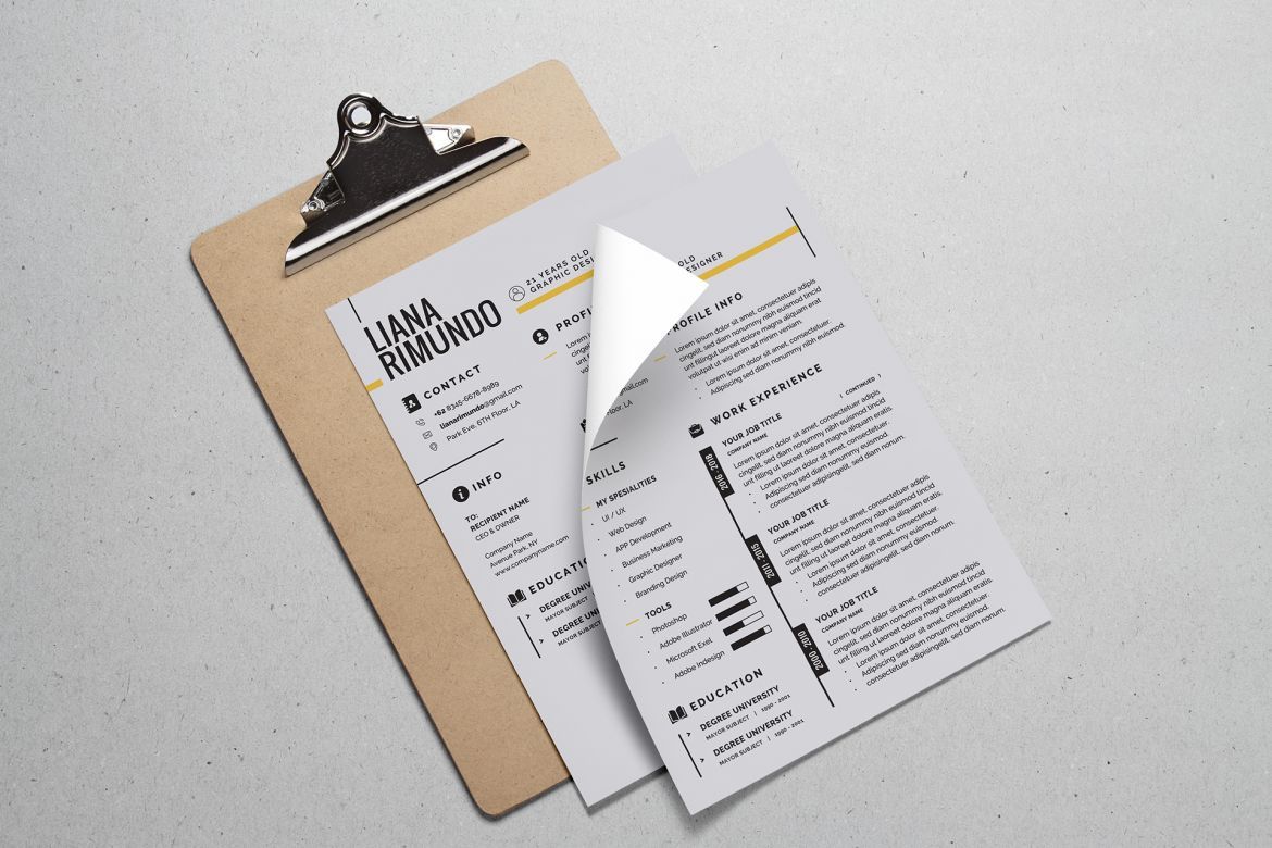 Minimal Resume Template v.1 - view 2