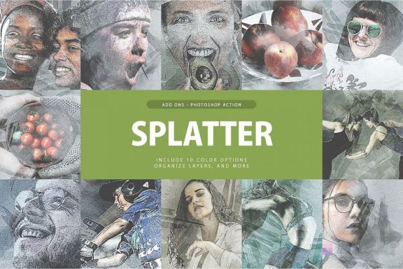 Splatter Photoshop Action