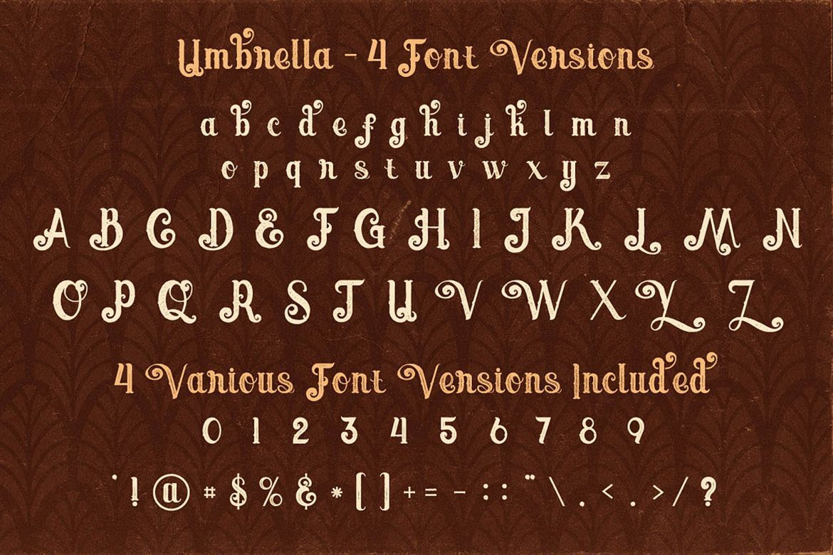 Umbrella - 4 Display Fonts - view 3