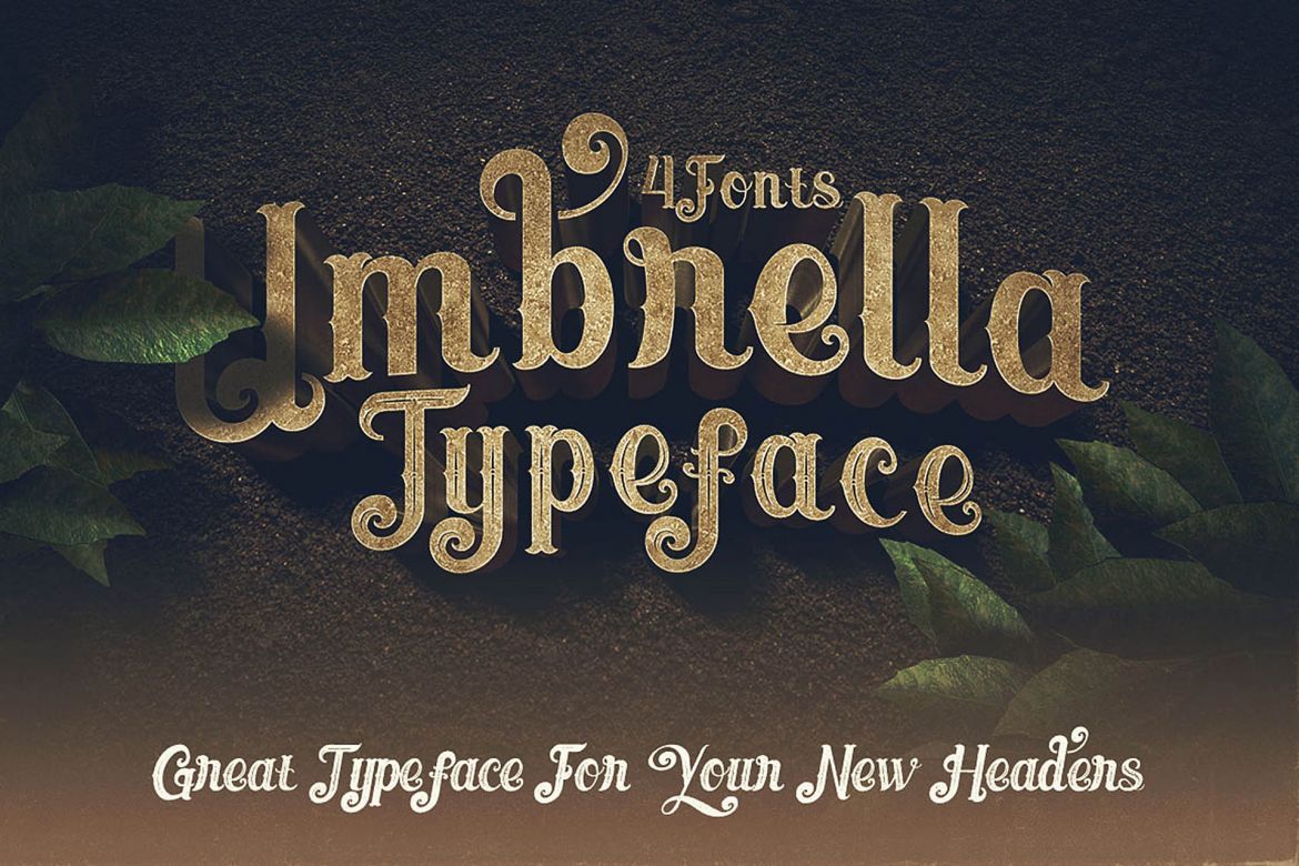 Umbrella - 4 Display Fonts - view 5