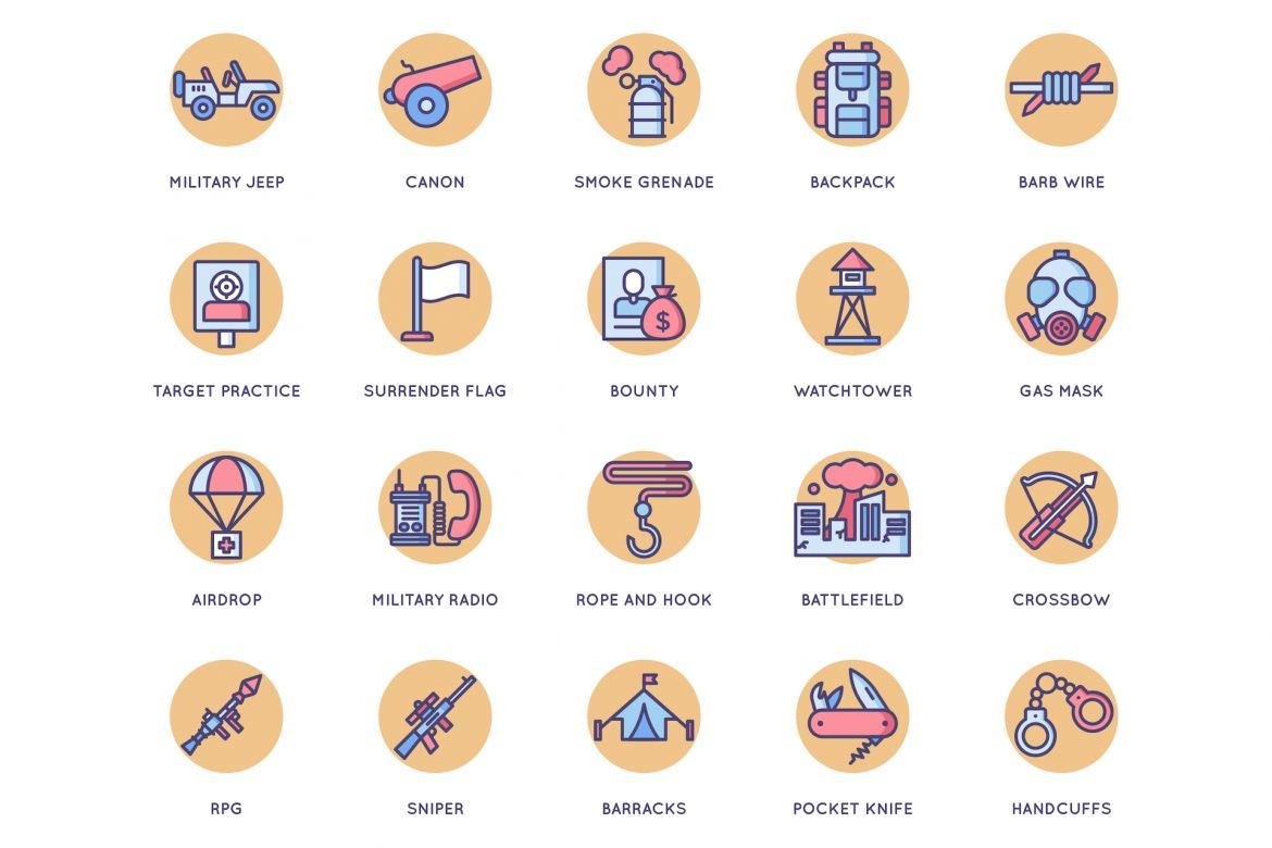 78 Military Icons | Butterscotch - view 4