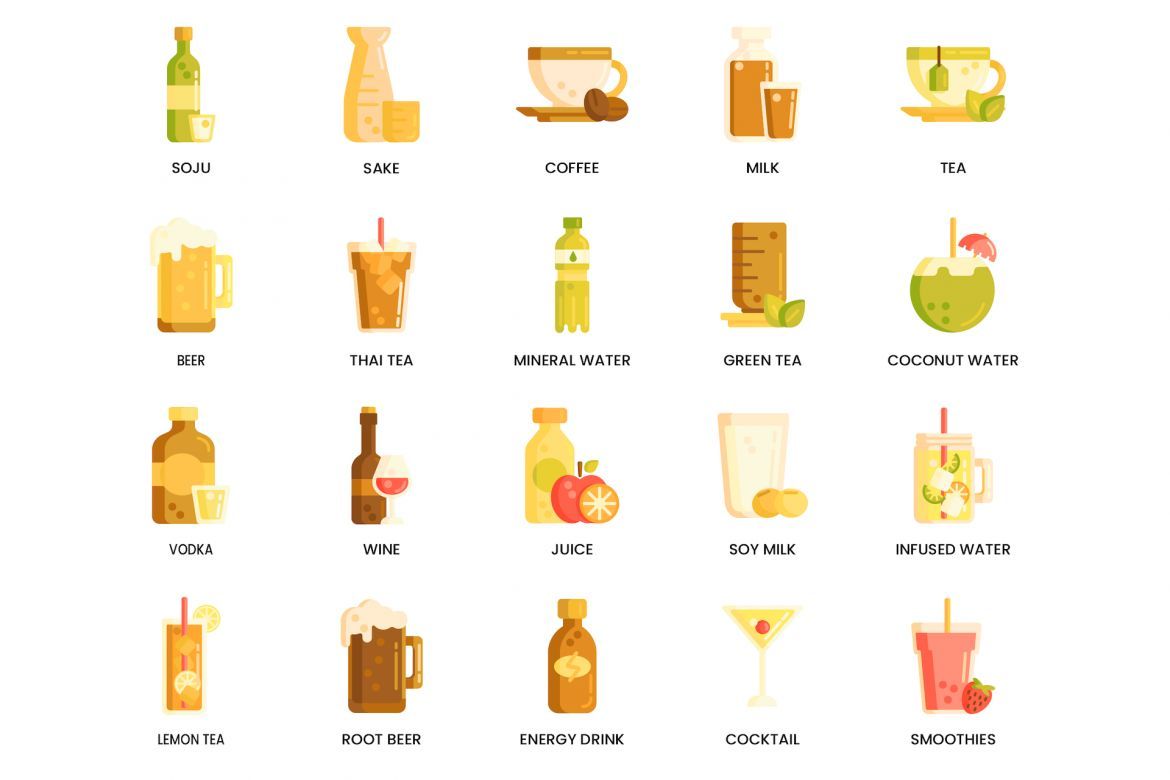 100 Food & Drinks Icons | Caramel - view 5