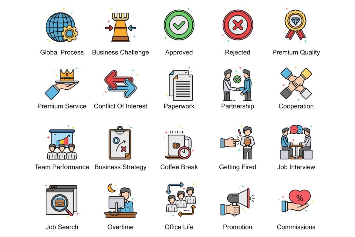 90 Business Icons | Vivid - view 4