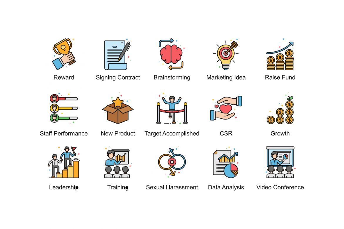 90 Business Icons | Vivid - view 5