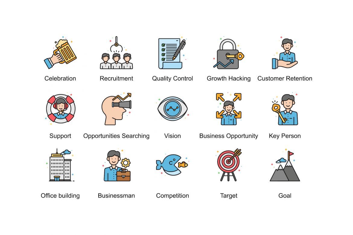 90 Business Icons | Vivid - view 6