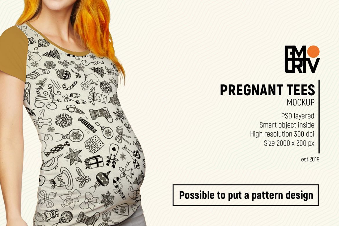 Pregnant Tees Mock-Up - view 3
