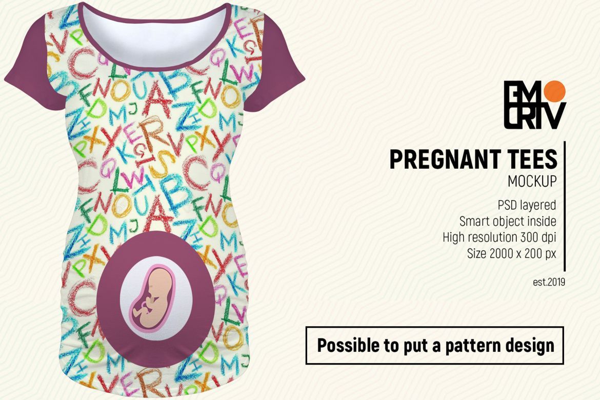 Pregnant Tees Mock-Up - view 4