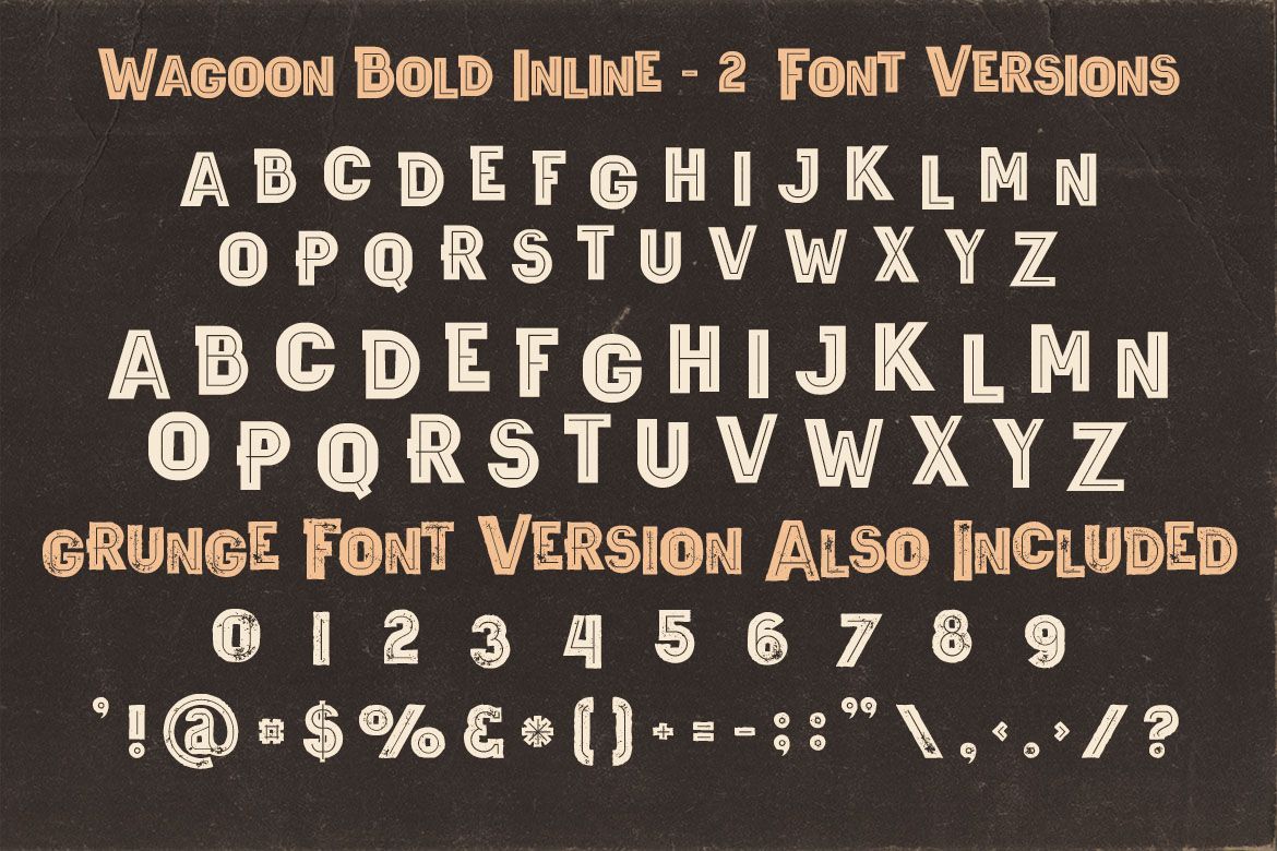 Wagoon Bold Inline - Free Font Deeezy - view 3