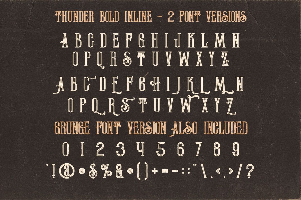 Thunder Bold Inline - Free Font Deeezy alternate