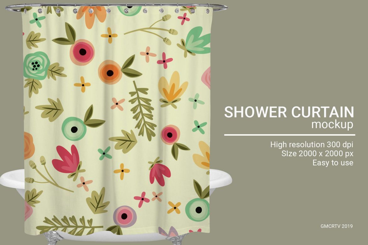 Shower Curtain Mock-Up - view 4