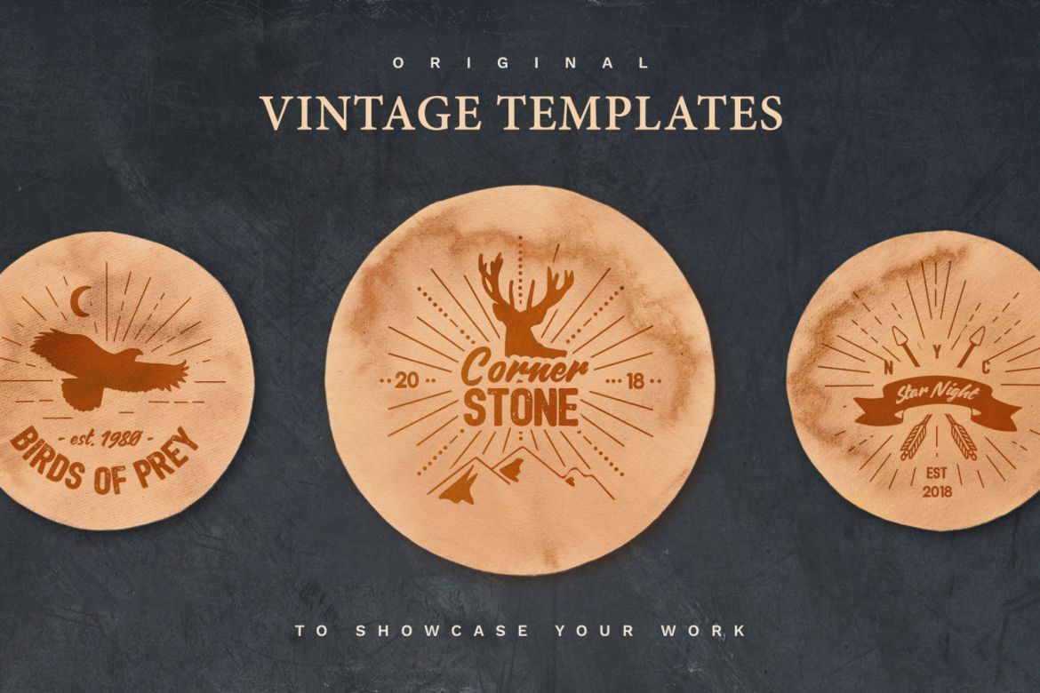 Vintage Paper PSD Mockup Set - view 3