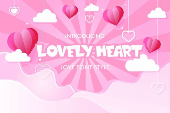 LOVELY HEART Display Font