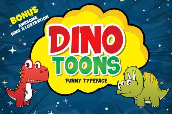 DINOTOONS Display Font