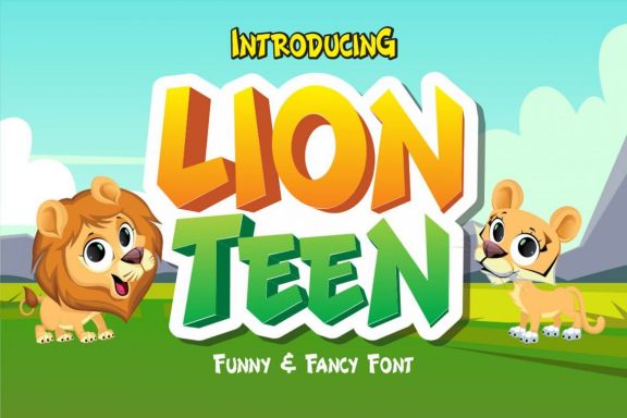 LIONTEEN Display Font