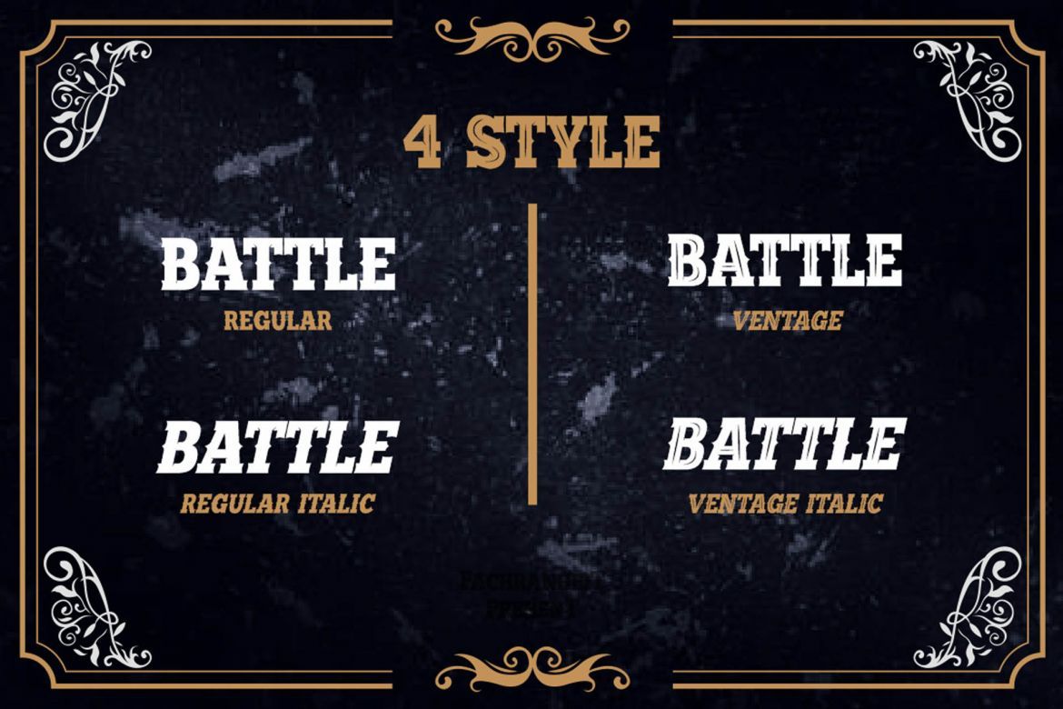 BATTLE ROAD Display Font alt