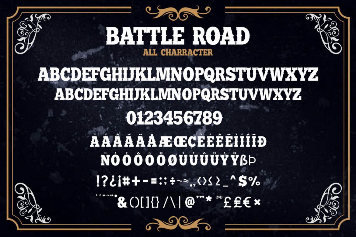 BATTLE ROAD Display Font - view 10