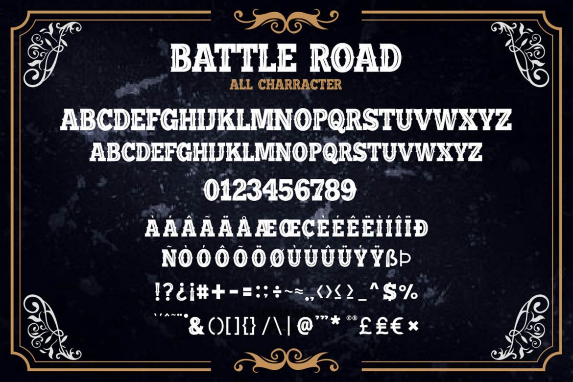 BATTLE ROAD Display Font - view 11