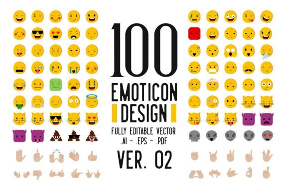 Cute Yellow Emoticon Set Collection Version 2