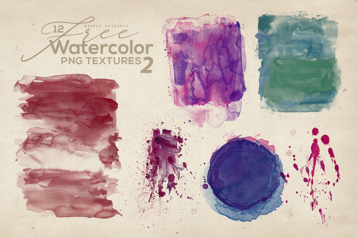 12 Free Abstract Watercolor Textures 2 alternate