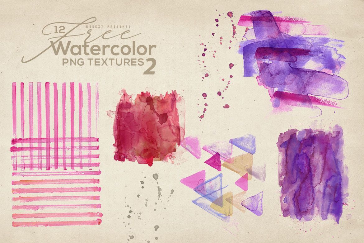 12 Free Abstract Watercolor Textures 2 - view 2