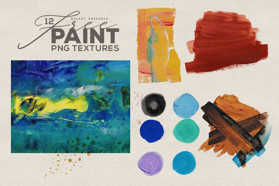 12 Free Abstract Paint Textures - view 5