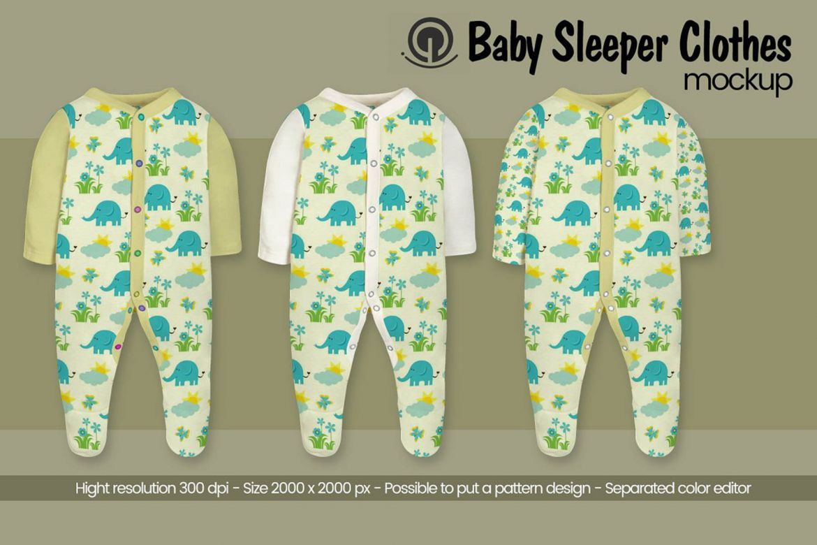 Baby Sleeper Clothes Mock-Up - view 3