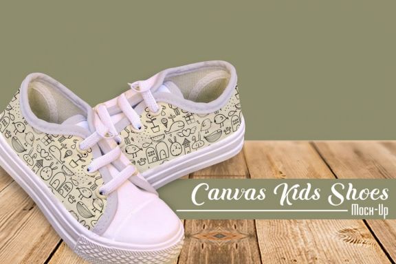 Kids Canvas Shoes Mock-up