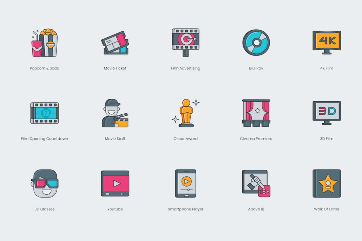 60 Video Production Icons | 3D - view 5