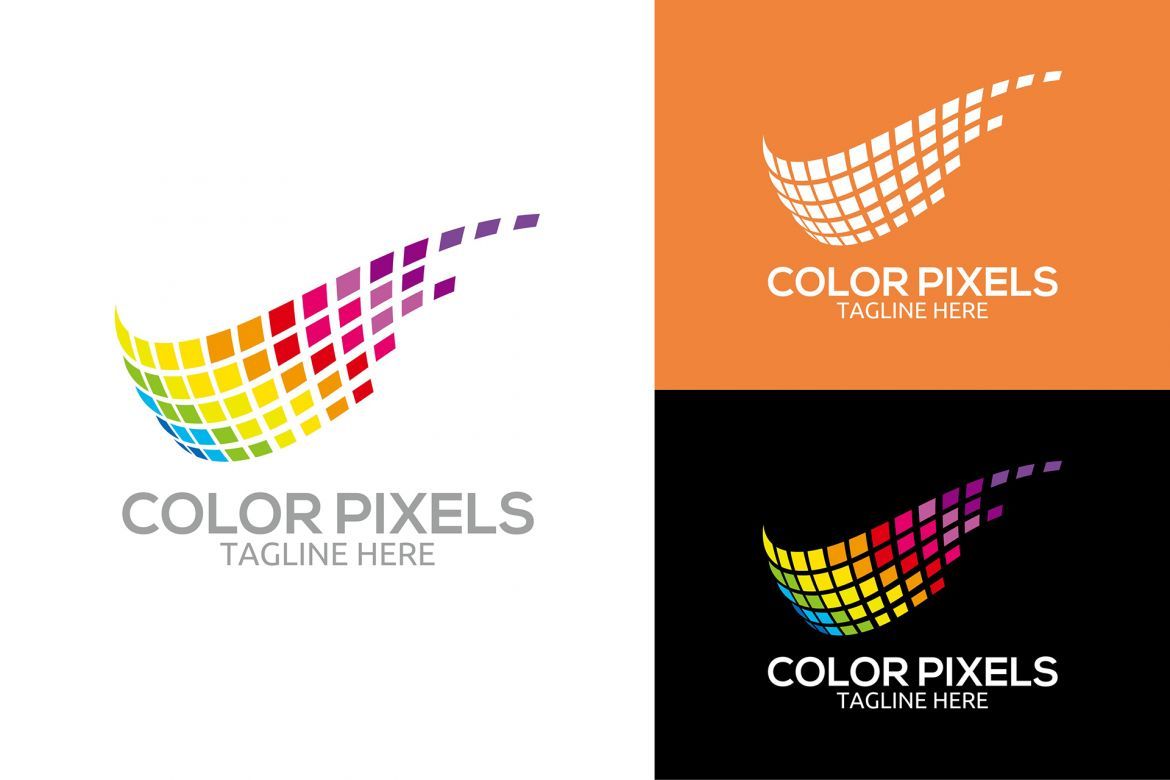 Color Pixels Logo - view 2