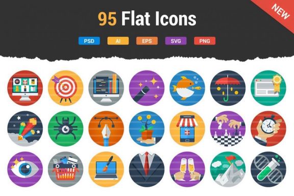 95 Irresistible Flat Icons