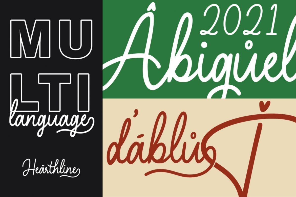 Hearthline Monoline Script - view 8