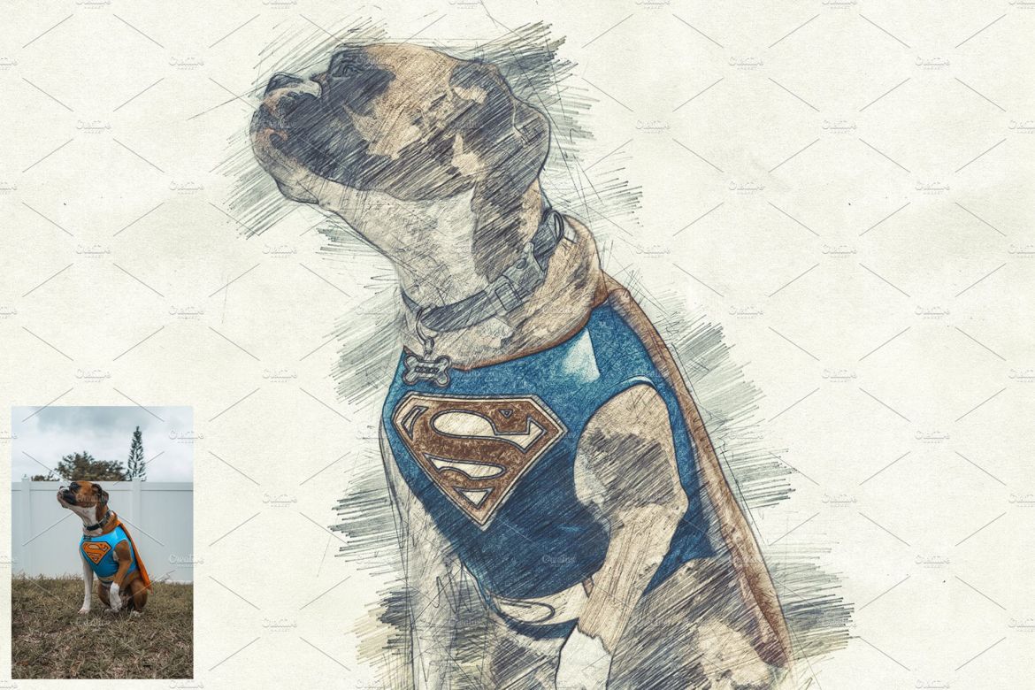 Pencil Sketch Photoshop Action - view 12