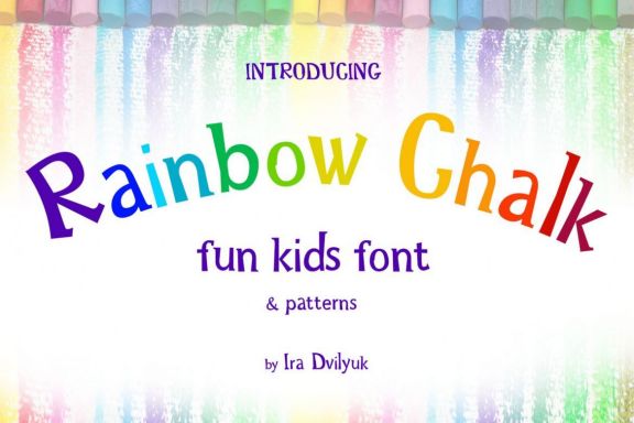 Rainbow Chalk Kids Font
