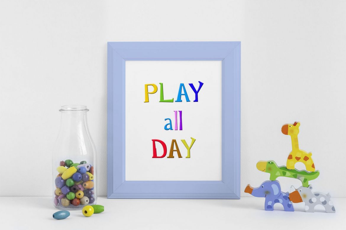 Rainbow Chalk Kids Font - view 15