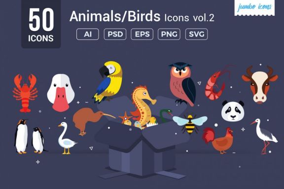 Animals - Birds Vector Icons