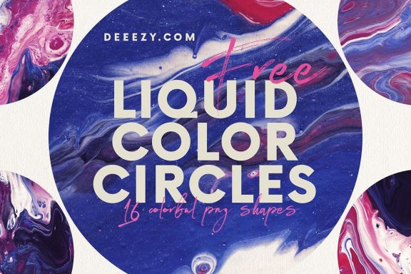 16 Free Liquid Color Circles
