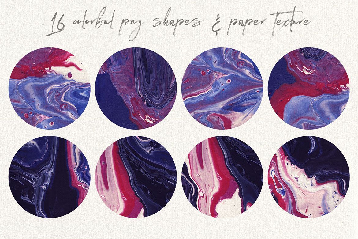 16 Free Liquid Color Circles alternate