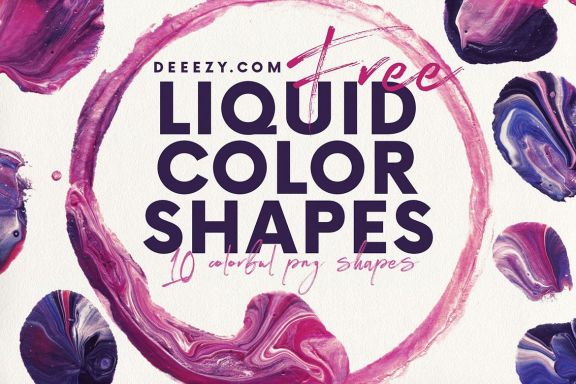 10 Free Liquid Color Shapes