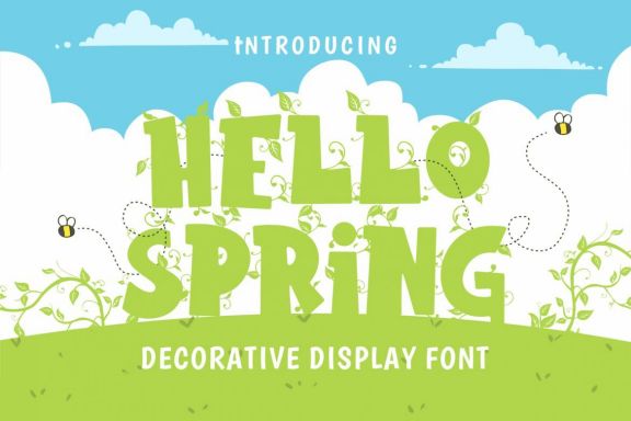 Hello Spring Display Font alt