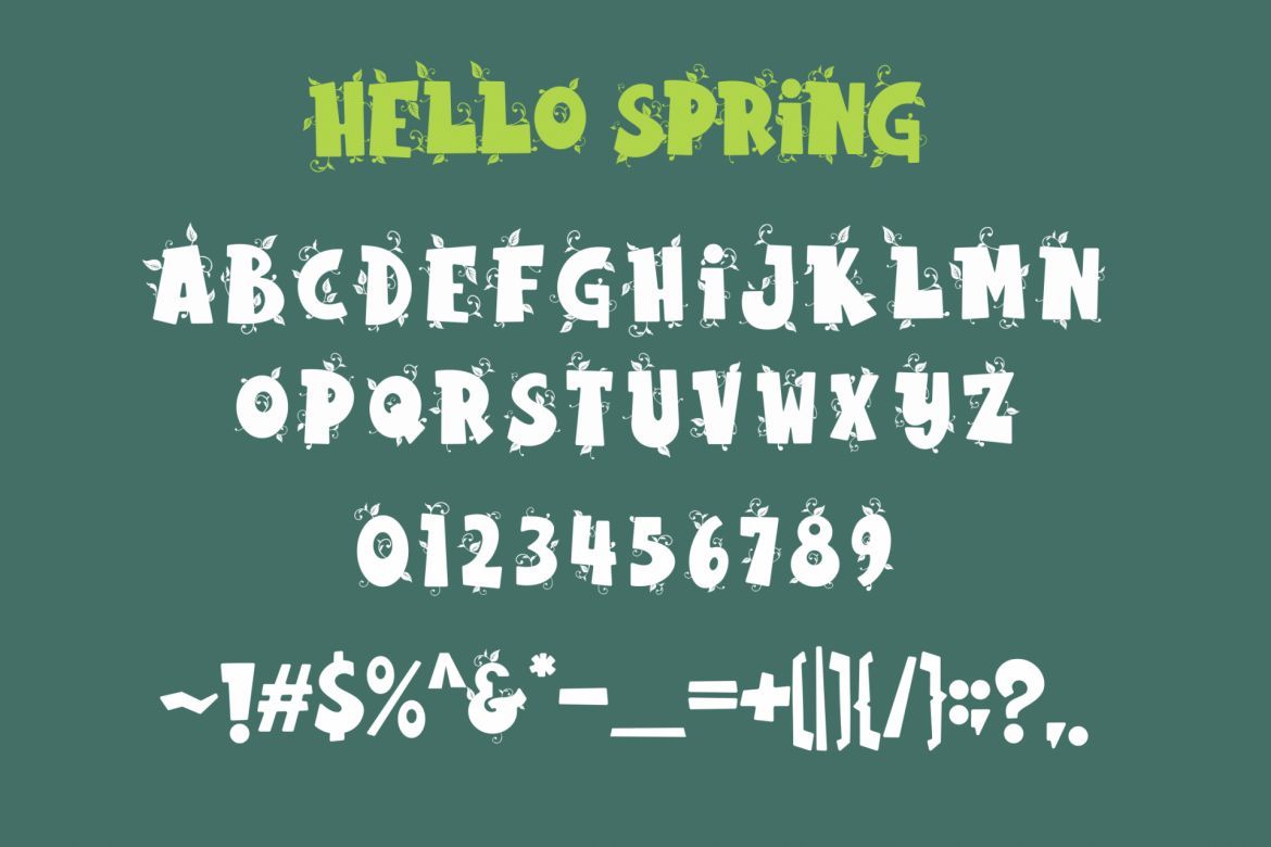 Hello Spring Display Font - view 6