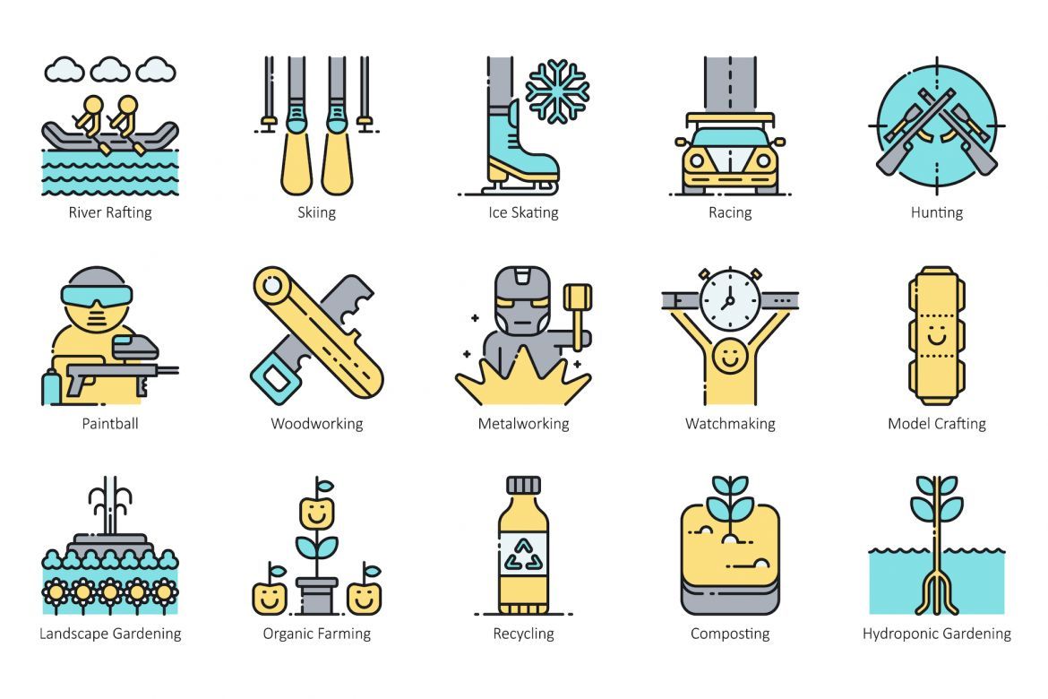 104 Hobby Icons | Aqua - view 3