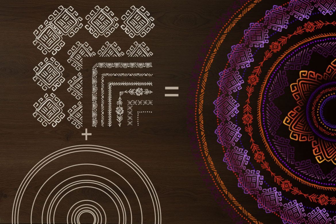 Vector Tribal Brushes for Illustrator alternate