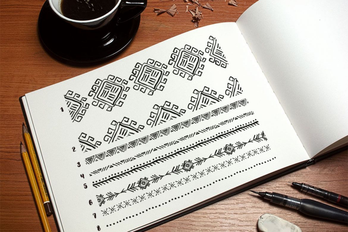 Vector Tribal Brushes for Illustrator - view 7