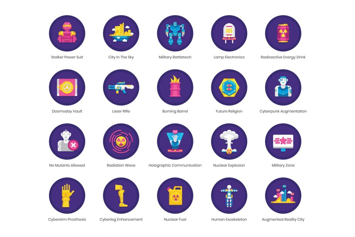 79 Futuristic Technology Icons | Orchid alternate