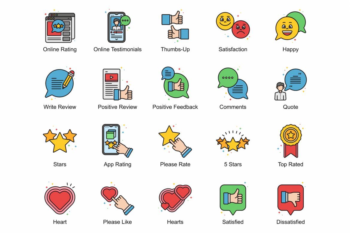 60 Customer Feedback Icons | Vivid alternate