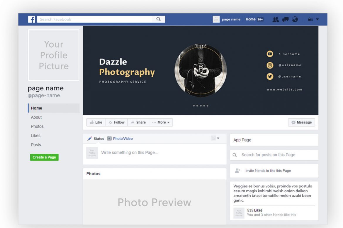 Dazzle Photography Facebook Cover alternate