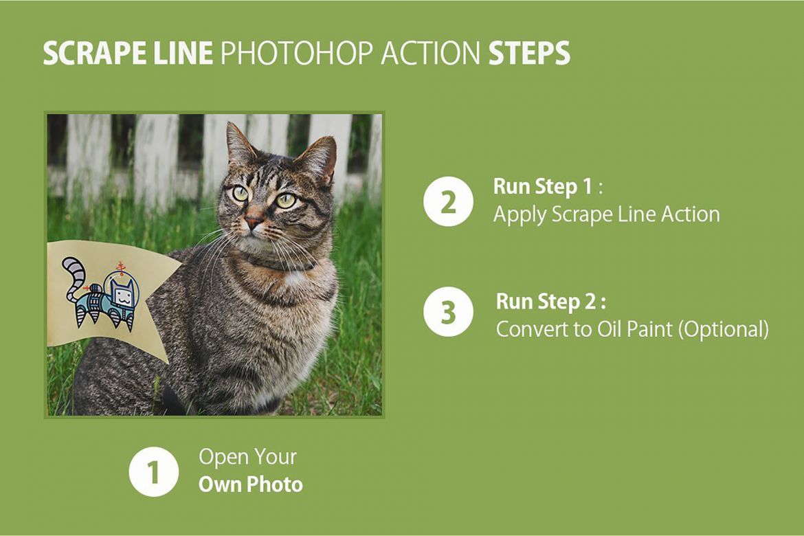 Scrape Line Photoshop Action alternate